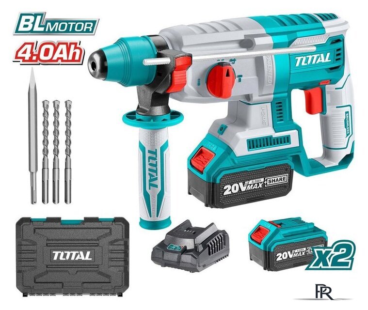 Перфоратор Total TRHLI202287 (с 2-мя АКБ, кейс) - Изображение №1 — Интернет-магазин ПроЗаказ