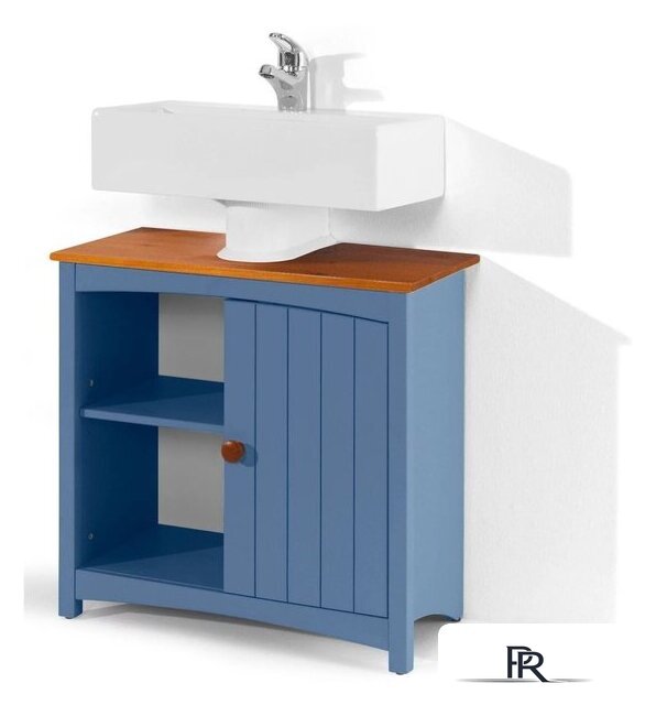  Диприз Тумба под умывальник Paula Д.1329.1 (голубой воск/черри) - Изображение №2 — Интернет-магазин ПроЗаказ