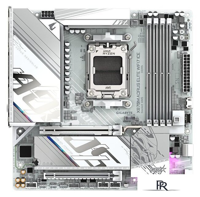 Материнская плата Gigabyte X870M Aorus Elite WiFi7 Ice - Изображение №1 — Интернет-магазин ПроЗаказ