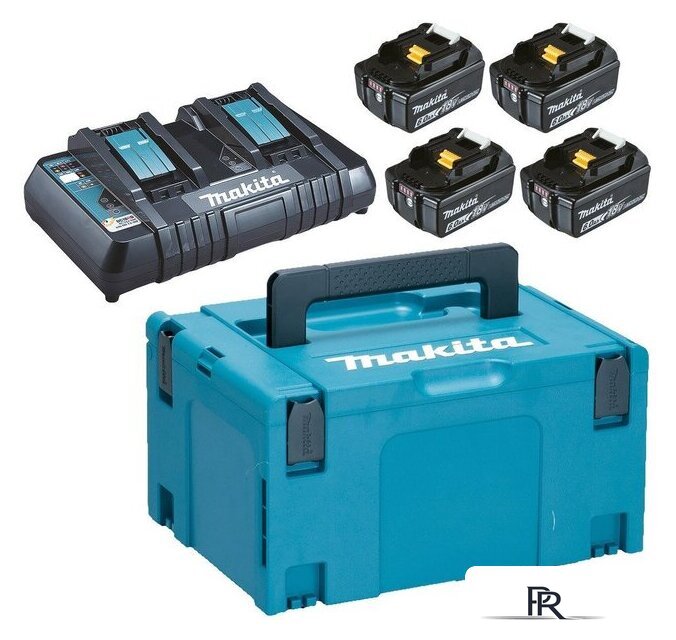 Аккумулятор с зарядным устройством Makita 198091-4 (18В/4x6 Ah + 18В + кейс) - Изображение №1 — Интернет-магазин ПроЗаказ
