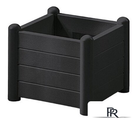 Кашпо Stefanplast 43x43x35 80100 (антрацит) - Изображение №1 — Интернет-магазин ПроЗаказ