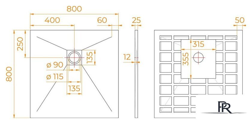 Душевой поддон RGW Stone Tray-W 14152088-01-11 - Изображение №4 — Интернет-магазин ПроЗаказ