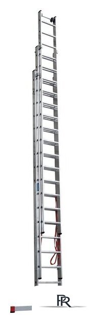 Лестница-стремянка Новая высота NV 523 трёхсекционная индустриальная 3x17 ступеней - Изображение №4 — Интернет-магазин ПроЗаказ