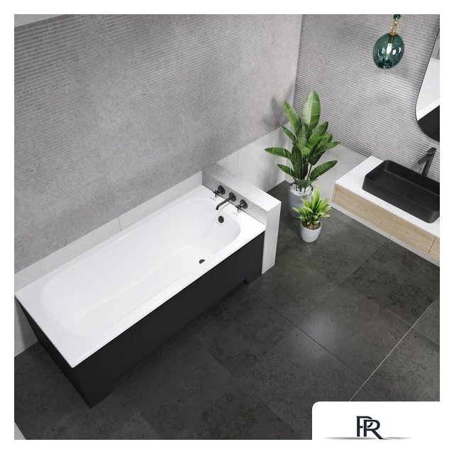 Ванна Lauter Sophia 160 21205160 (с ножками, черным подголовником и черным лиц.экраном) - Изображение №17 — Интернет-магазин ПроЗаказ