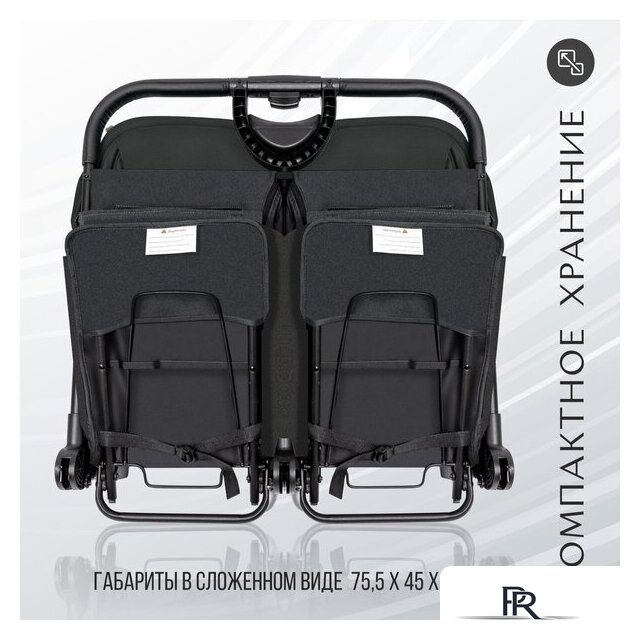 Коляска прогулочная «книга» Sweet Baby Donna (черный) - Изображение №5 — Интернет-магазин ПроЗаказ