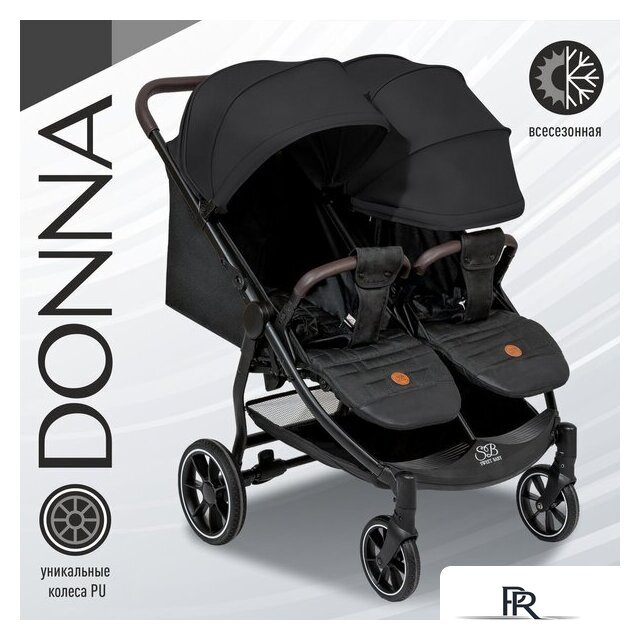 Коляска прогулочная «книга» Sweet Baby Donna (черный) - Изображение №2 — Интернет-магазин ПроЗаказ