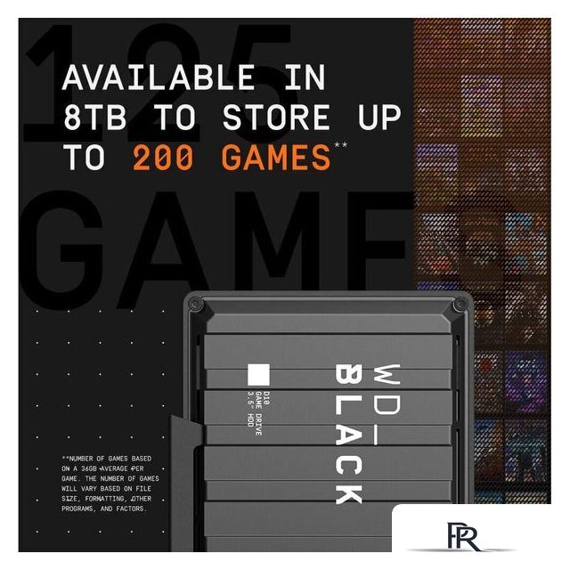 Внешний накопитель WD Black D10 Game Drive 8TB WDBA3P0080HBK - Изображение №8 — Интернет-магазин ПроЗаказ