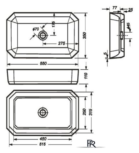 Умывальник Sanita Luxe Line 55 LINSLWB01 - Изображение №8 — Интернет-магазин ПроЗаказ