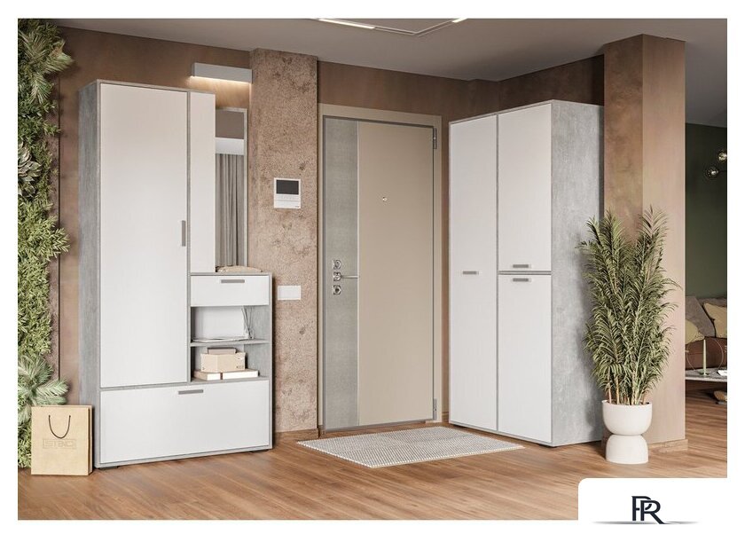 Шкаф распашной Стендмебель Денвер ШК 01 (белый/ателье светлое) - Изображение №5 — Интернет-магазин ПроЗаказ