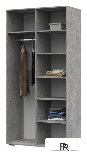 Шкаф распашной Стендмебель Денвер ШК 01 (белый/ателье светлое) - Изображение №2 — Интернет-магазин ПроЗаказ