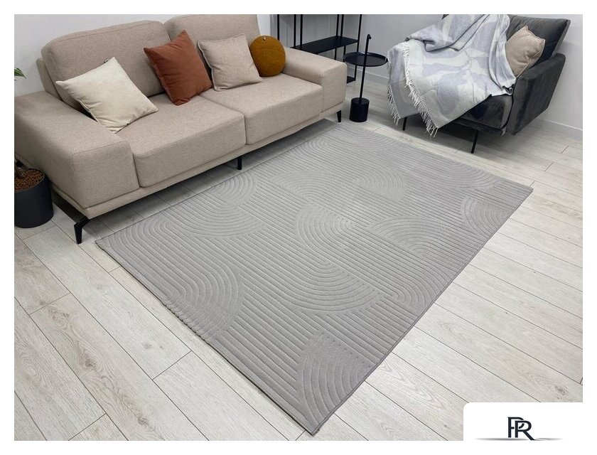Ковер для жилой комнаты Radjab Carpet Сканди Сизаль Прямоугольник 10949A 13042RK (1.6x2.3, Grey/Grey) - Изображение №3 — Интернет-магазин ПроЗаказ