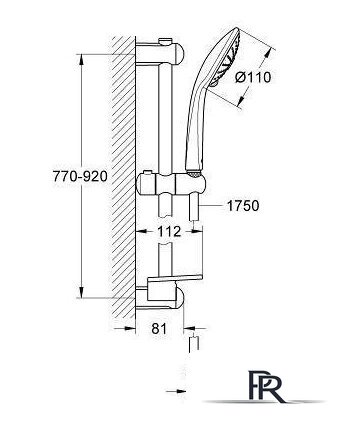 Душевой гарнитур  Grohe Euphoria 110 Massage 27226001 (хром) - Изображение №2 — Интернет-магазин ПроЗаказ