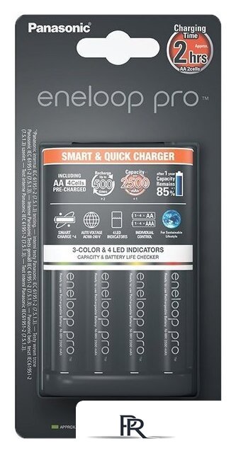Аккумуляторы + зарядное Panasonic Smart-Quick Charger 4xAA 2500 mAh - Изображение №1 — Интернет-магазин ПроЗаказ