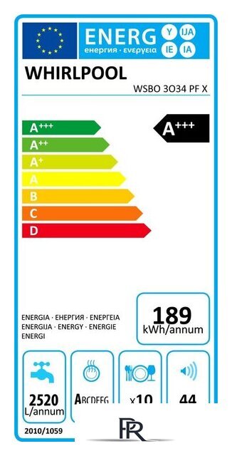 Встраиваемая посудомоечная машина Whirlpool WSBO 3O34 PF X - Изображение №2 — Интернет-магазин ПроЗаказ
