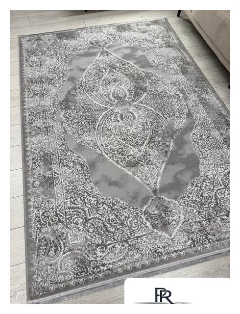 Ковер для жилой комнаты Radjab Carpet Афина Прямоугольник 9017A 12895RK (1.6x2.3, Grey/Cream) - Изображение №3 — Интернет-магазин ПроЗаказ