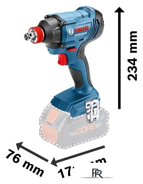 Гайковерт Bosch GDX 180-Li Professional 06019G5226 (без АКБ) - Изображение №2 — Интернет-магазин ПроЗаказ
