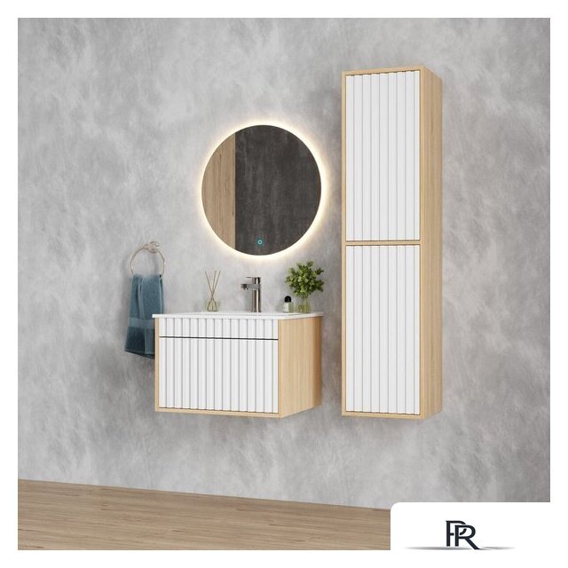  Onika Шкаф-полупенал Дайлер 35 403568 (белый/дуб сонома) - Изображение №6 — Интернет-магазин ПроЗаказ