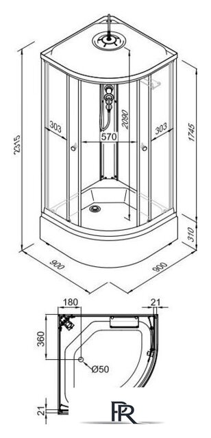 Душевая кабина Triton Мозаика В 90х90 - Изображение №11 — Интернет-магазин ПроЗаказ
