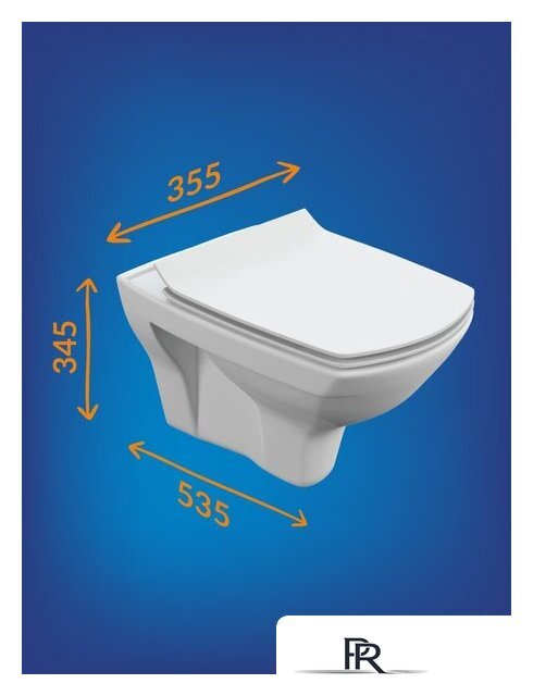 Унитаз подвесной Cersanit Carina New Clean On с инстал. Link Pro (с кнопкой Twins 63534 черный/золото) - Изображение №9 — Интернет-магазин ПроЗаказ