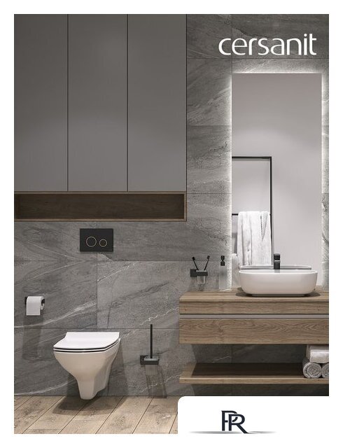 Унитаз подвесной Cersanit Carina New Clean On с инстал. Link Pro (с кнопкой Twins 63534 черный/золото) - Изображение №15 — Интернет-магазин ПроЗаказ