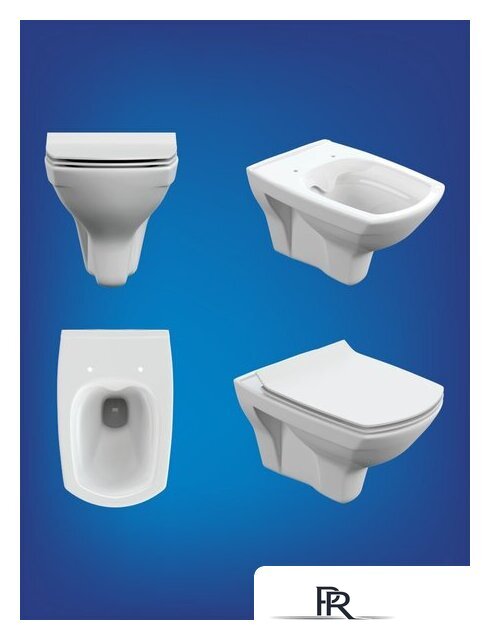 Унитаз подвесной Cersanit Carina New Clean On с инстал. Link Pro (с кнопкой Twins 63534 черный/золото) - Изображение №10 — Интернет-магазин ПроЗаказ