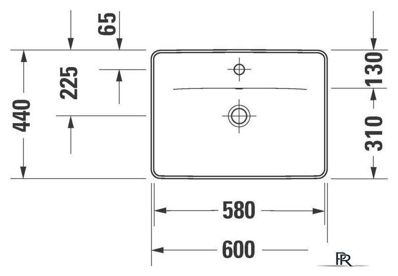 Умывальник Duravit D-Neo 0357600027 - Изображение №5 — Интернет-магазин ПроЗаказ