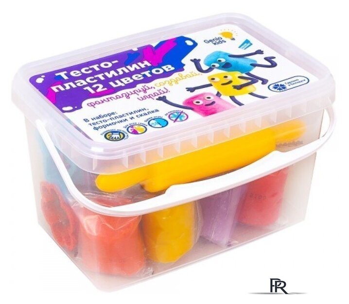 Набор для лепки Genio Kids Тесто-пластилин TA1068V (12 цветов) - Изображение №1 — Интернет-магазин ПроЗаказ