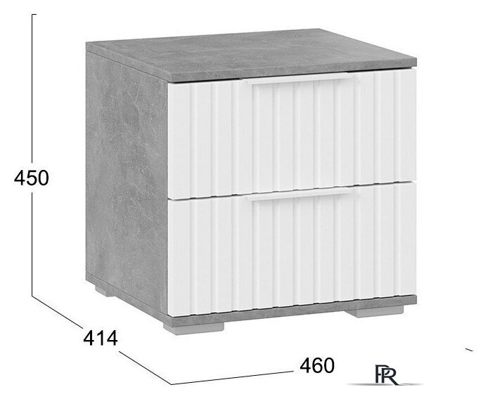 Тумба Трия Хилтон (ателье светлый/белый матовый) - Изображение №5 — Интернет-магазин ПроЗаказ