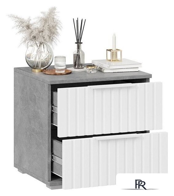 Тумба Трия Хилтон (ателье светлый/белый матовый) - Изображение №4 — Интернет-магазин ПроЗаказ