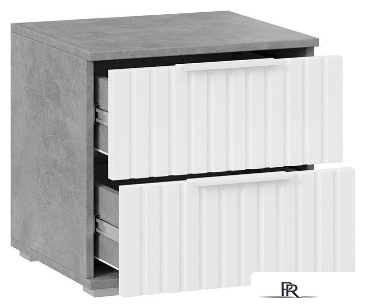 Тумба Трия Хилтон (ателье светлый/белый матовый) - Изображение №2 — Интернет-магазин ПроЗаказ