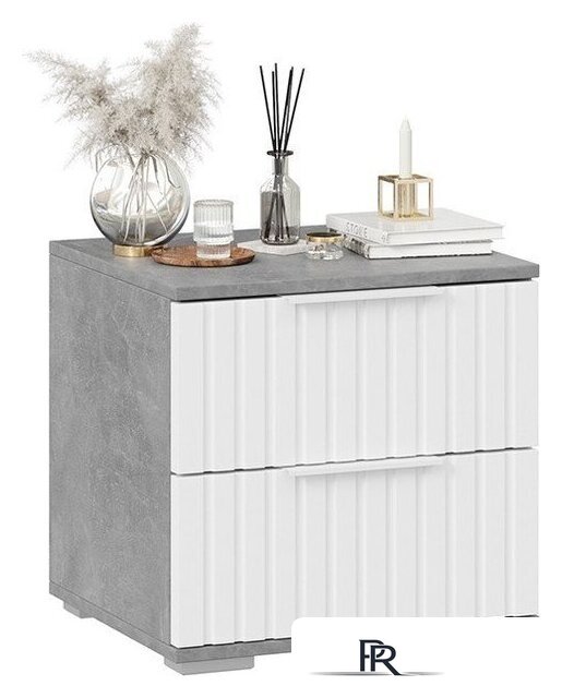 Тумба Трия Хилтон (ателье светлый/белый матовый) - Изображение №3 — Интернет-магазин ПроЗаказ