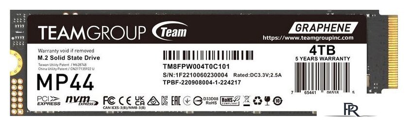 SSD Team MP44 4TB TM8FPW004T0C101 - Изображение №1 — Интернет-магазин ПроЗаказ