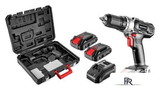 Дрель-шуруповерт GRAPHITE 58G006-SET2 (с 2-мя АКБ, кейс) - Изображение №1 — Интернет-магазин ПроЗаказ