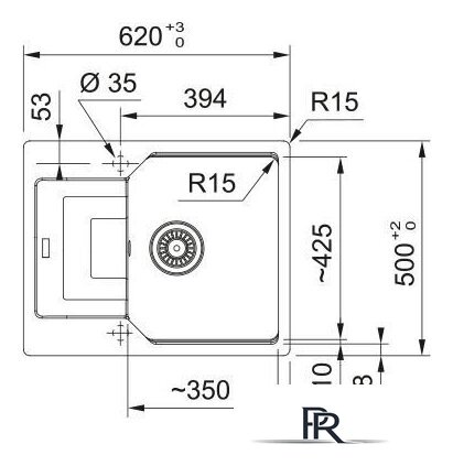 Кухонная мойка Franke Urban UBG 611-62 114.0697.753 (черный матовый) - Изображение №3 — Интернет-магазин ПроЗаказ