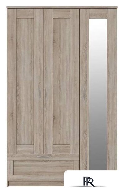 Шкаф распашной Mio Tesoro Сириус 3-х створчатый 1 ящик 2.02.01.030.3 (дуб сонома) - Изображение №2 — Интернет-магазин ПроЗаказ