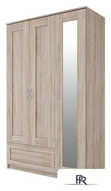 Шкаф распашной Mio Tesoro Сириус 3-х створчатый 1 ящик 2.02.01.030.3 (дуб сонома) - Изображение №1 — Интернет-магазин ПроЗаказ