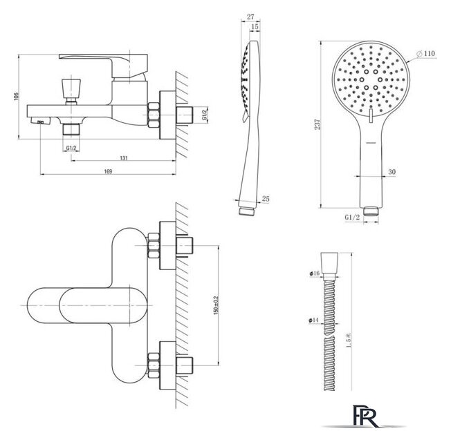 Смеситель Lauter Spa 21AM22591-167 - Изображение №5 — Интернет-магазин ПроЗаказ