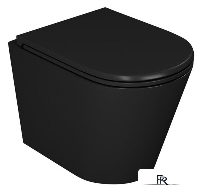 Унитаз подвесной D&K Venice DT1026025 (черный, сиденье микролифт) - Изображение №1 — Интернет-магазин ПроЗаказ