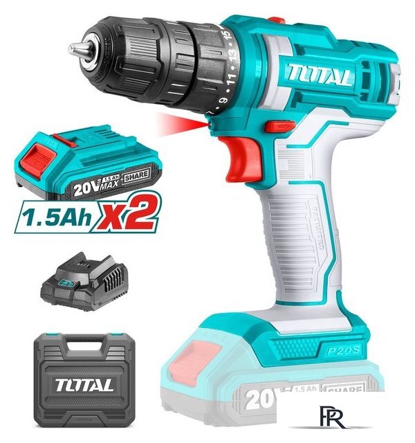 Дрель-шуруповерт Total TDLI20028 (с 2-мя АКБ, кейс) - Изображение №1 — Интернет-магазин ПроЗаказ