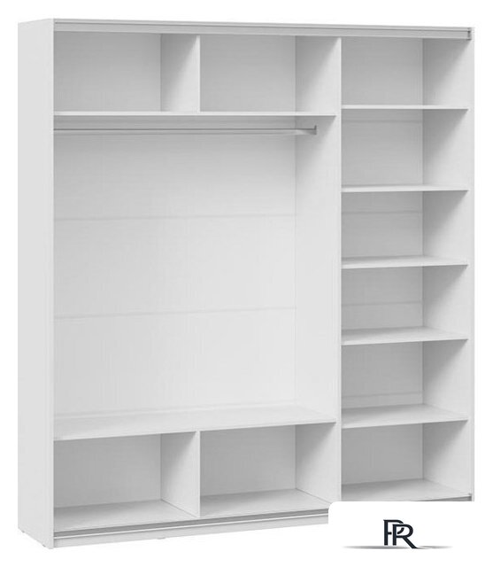 Шкаф-купе Трия Оскар Скания Т2 2100 268774 (ручка серебро/белый снег/белый снег/белый матовый) - Изображение №2 — Интернет-магазин ПроЗаказ