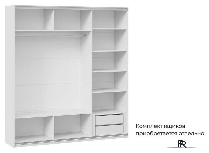 Шкаф-купе Трия Оскар Скания Т2 2100 268774 (ручка серебро/белый снег/белый снег/белый матовый) - Изображение №3 — Интернет-магазин ПроЗаказ