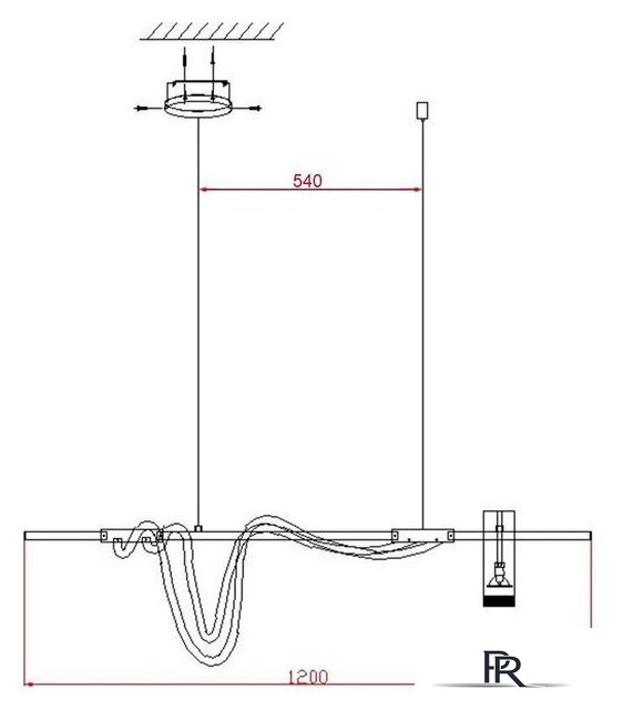 Подвесная люстра Kinklight Кайли 08039K-120A.19 (черный) - Изображение №3 — Интернет-магазин ПроЗаказ