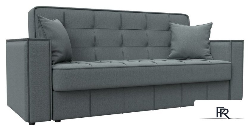 Диван Лига диванов Лига-068 книжка 129832 (рогожка амур 07 серый) - Изображение №1 — Интернет-магазин ПроЗаказ