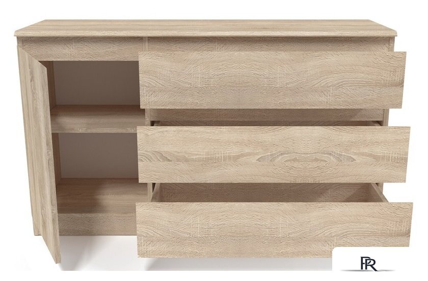 Тумба Евва Турин ТР-1D3S/S (дуб сонома) - Изображение №3 — Интернет-магазин ПроЗаказ