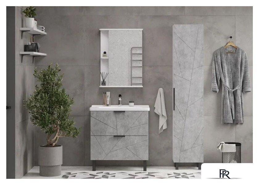  Volna Шкаф-пенал Twing 40 бетон - Изображение №4 — Интернет-магазин ПроЗаказ