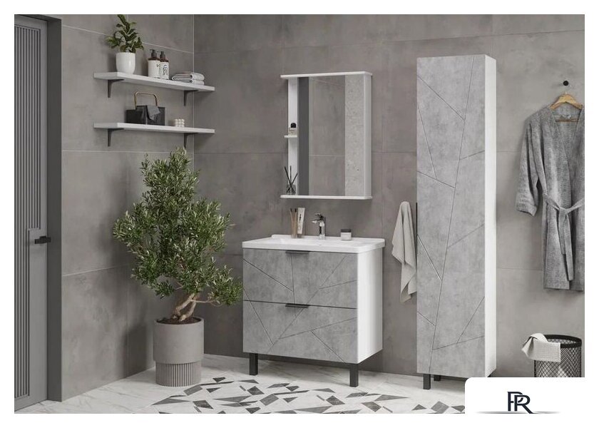  Volna Шкаф-пенал Twing 40 бетон - Изображение №5 — Интернет-магазин ПроЗаказ