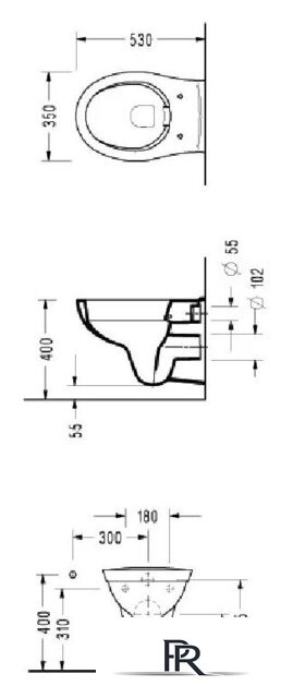 Унитаз подвесной Serel Asma 0426SC (с сиденьем) - Изображение №4 — Интернет-магазин ПроЗаказ