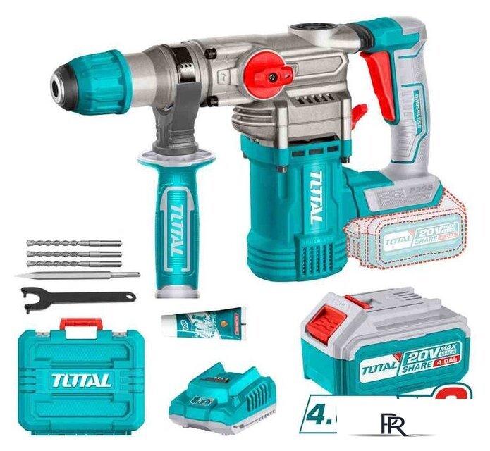 Перфоратор Total TRHLI202882 (с 2-мя АКБ, кейс, набор оснастки) - Изображение №1 — Интернет-магазин ПроЗаказ