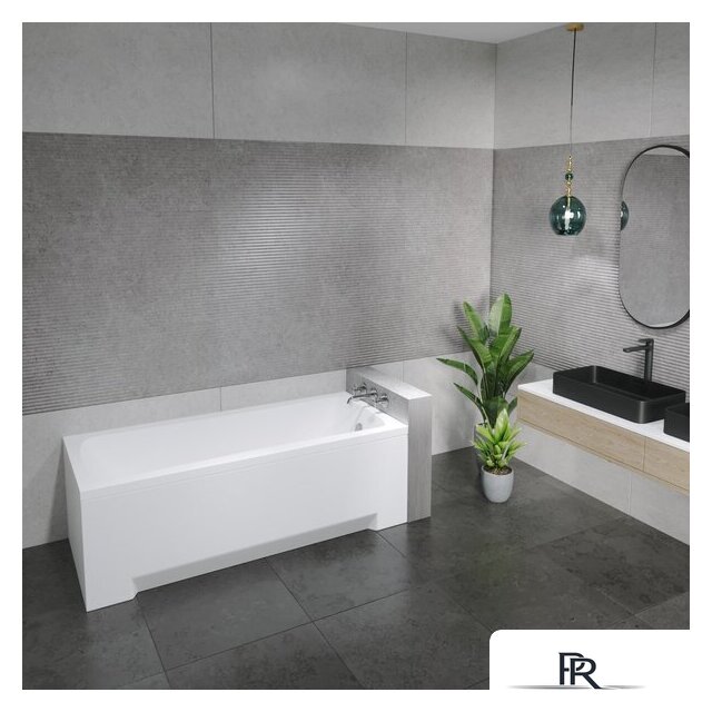 Ванна Lauter Bianca 140 21207140 (с каркасом и сифоном 21Y11021 матовый черный) - Изображение №9 — Интернет-магазин ПроЗаказ