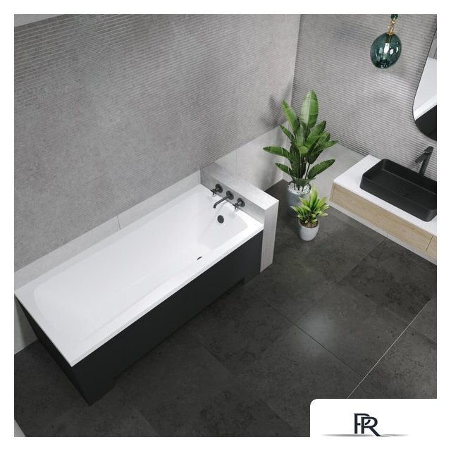 Ванна Lauter Bianca 140 21207140 (с каркасом и сифоном 21Y11021 матовый черный) - Изображение №18 — Интернет-магазин ПроЗаказ